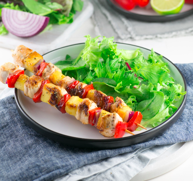 Chicken garlic kebabs