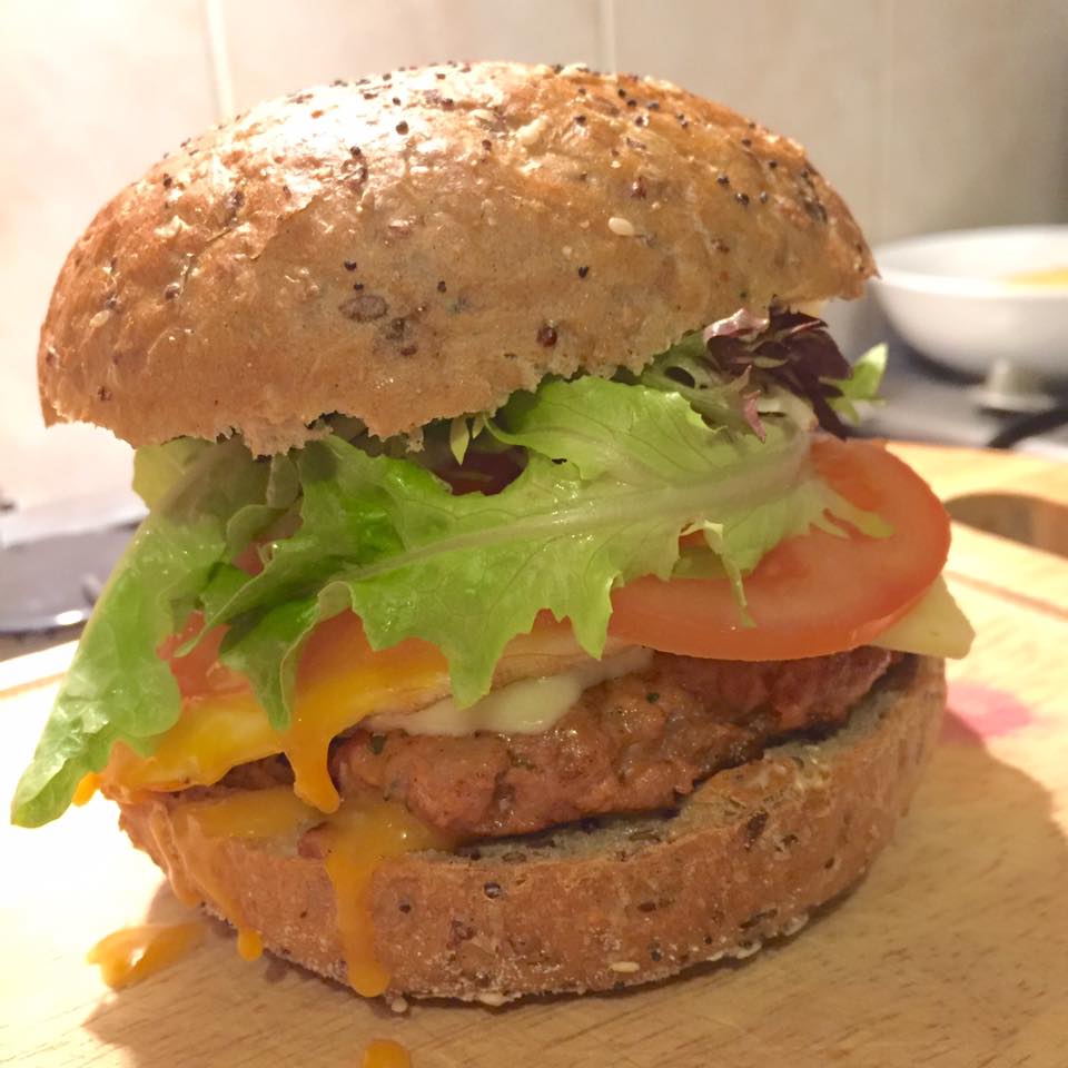 Greek lamb burger