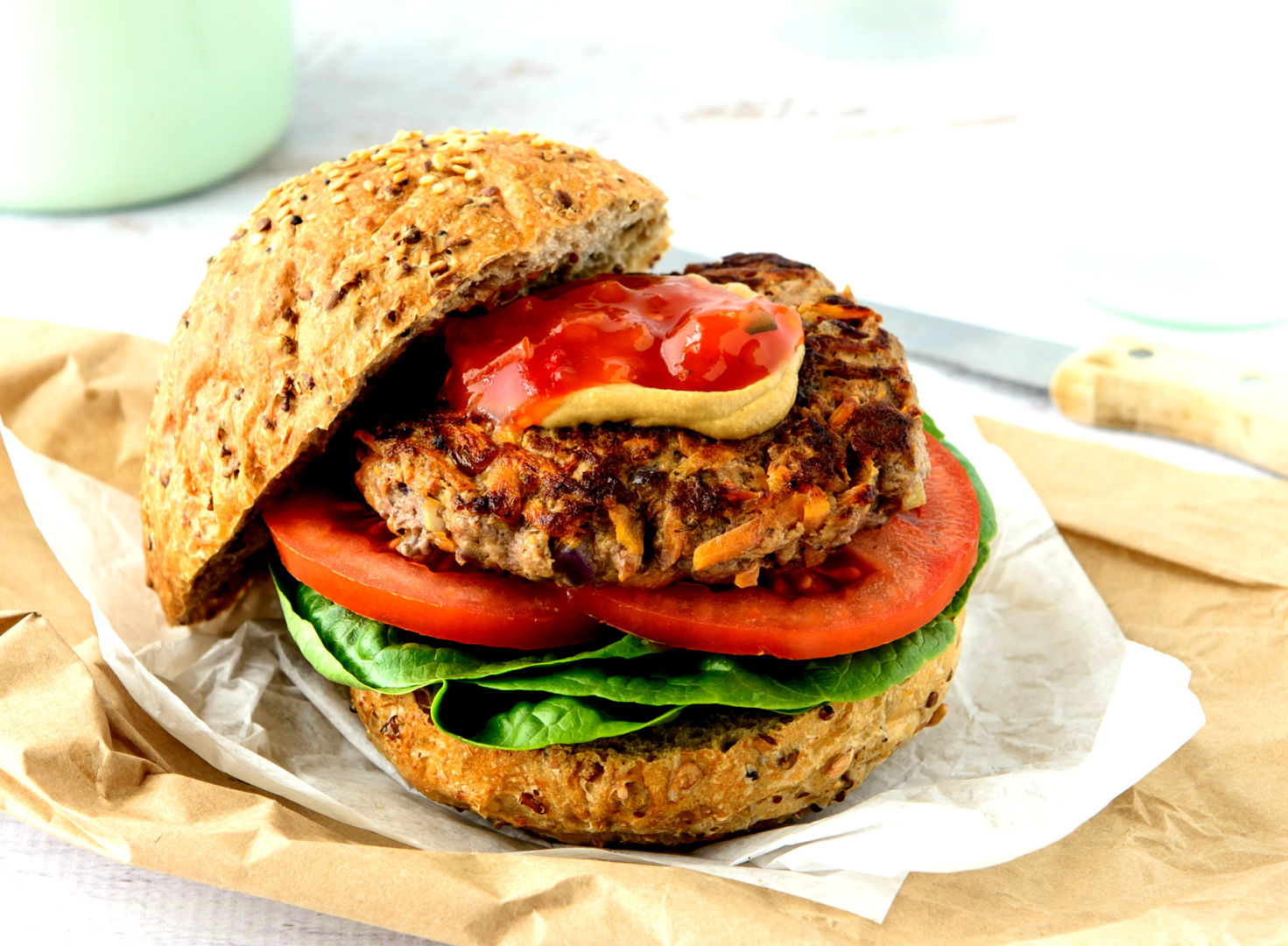 Classic Burgers With Lots of Extras Lose Baby Weight