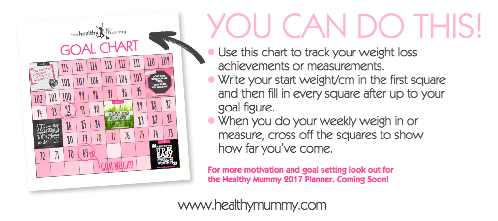 healthy mummy downloadable goal chart