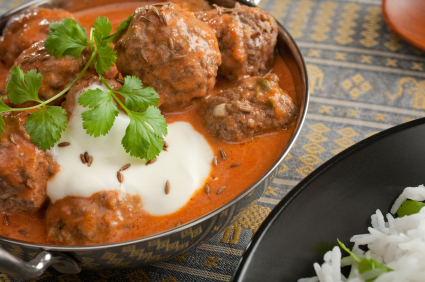 Lose Baby Weight -  Healthy Indian Meatball Curry