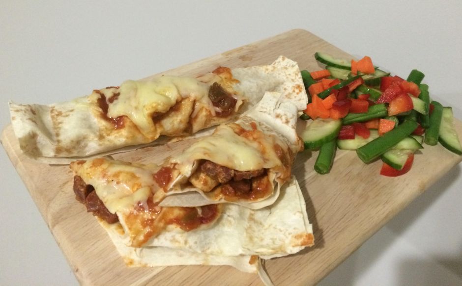 Lose Baby Weight- Chicken & Chorizo Enchiladas