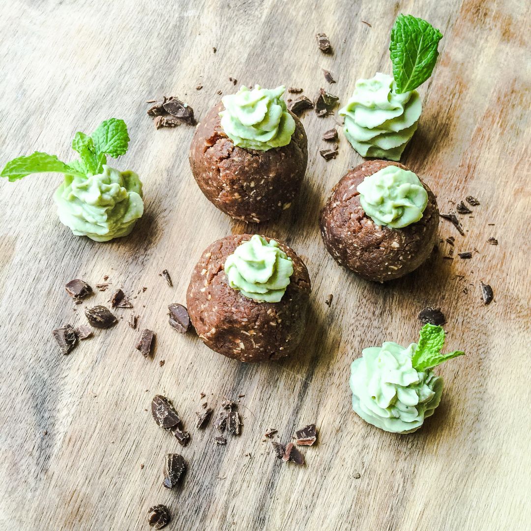 mint cream bliss balls