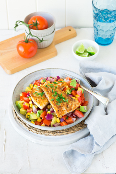 Cajun Fish with Bean and Tomato Salsa LR-8740