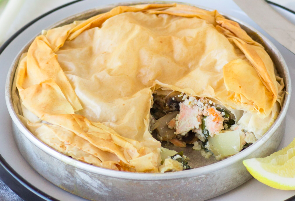 Salmon and Mushroom Pie