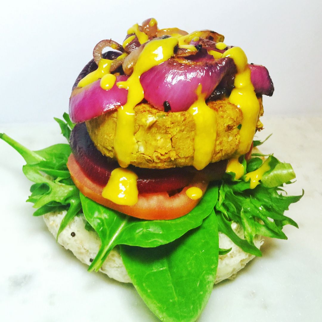 Rainbow Veggie Burger
