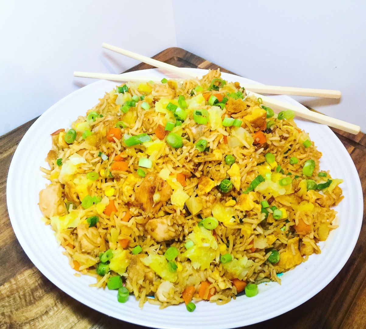 chicken and vegetable fried rice