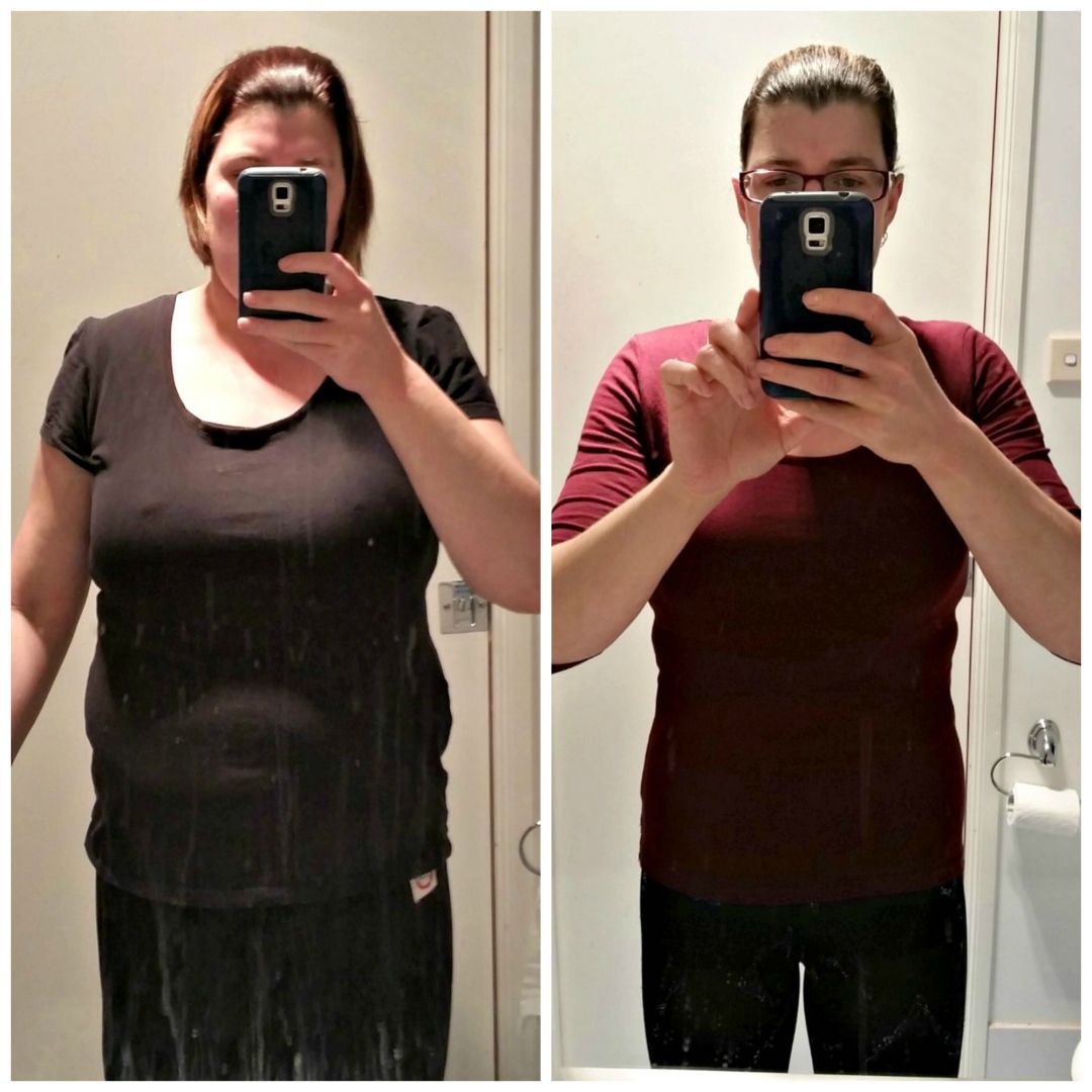 Motivating Mum Kellie, before and after photo