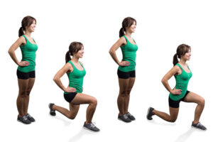 Woman lunging